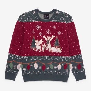 Disney Winnie the Pooh Group Portrait Youth Holiday Sweater